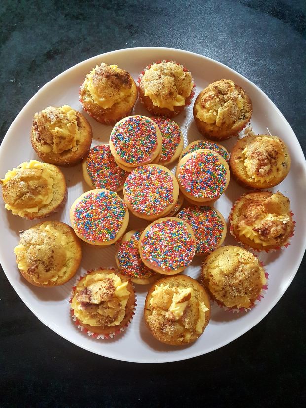 blueberry custard cakes